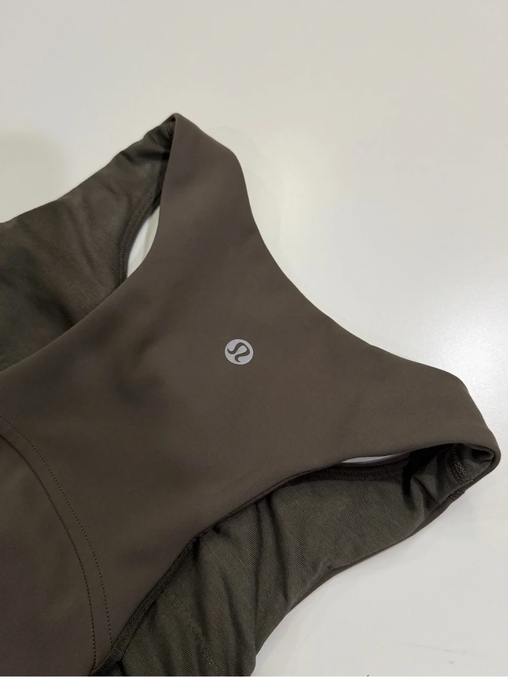 lululemon athletica Olive Green High Neck Racerback Crop Top